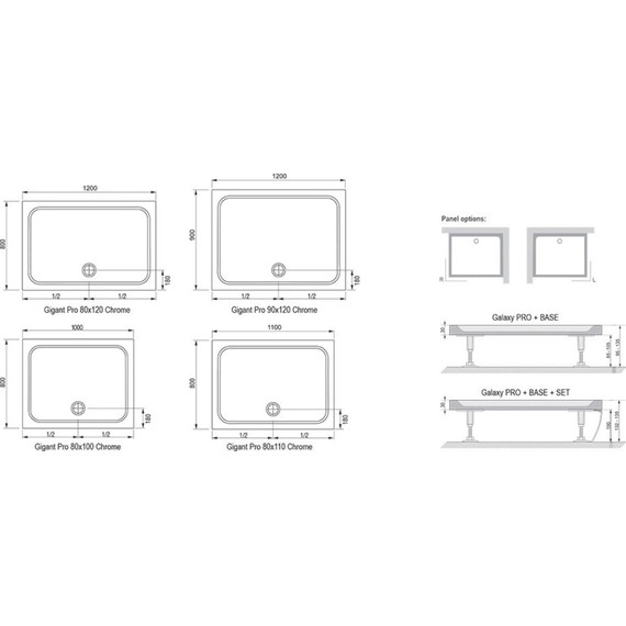 Поддон Ravak Galaxy Gigant Pro Chrome 120х90 см XA04G701010 - фото, картинка 3 Поддон Ravak Galaxy Gigant Pro Chrome 120х90 см XA04G701010 - фото 3