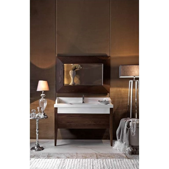 Зеркало Kerasan Bentley 120 см 918147 Frassino scuro, темный ясень - фото 3