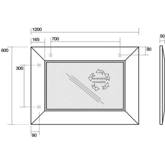 Зеркало Kerasan Bentley 120 см 918147 Frassino scuro, темный ясень - фото 7