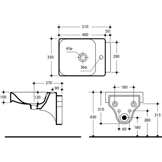 Биде подвесное Kerasan Cento 352401*1 - фото, картинка 8 Биде подвесное Kerasan Cento 352401*1 - фото 8