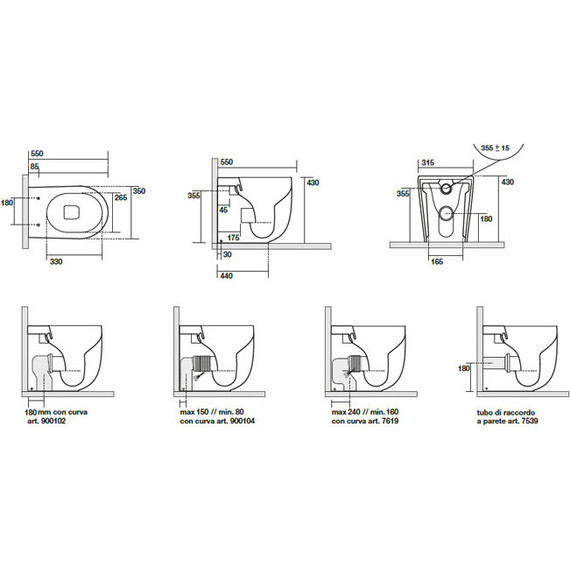 Унитаз приставной безободковый Kerasan Nolita 531831, черный - фото 3
