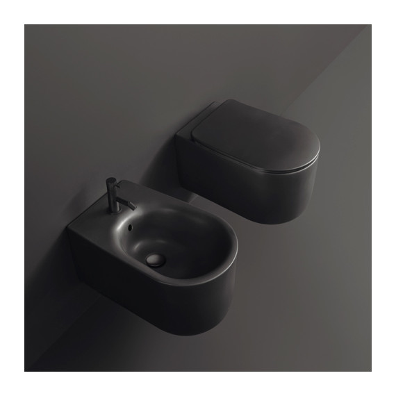 Унитаз подвесной безободковый Kerasan Nolita 531431, черный - фото 5