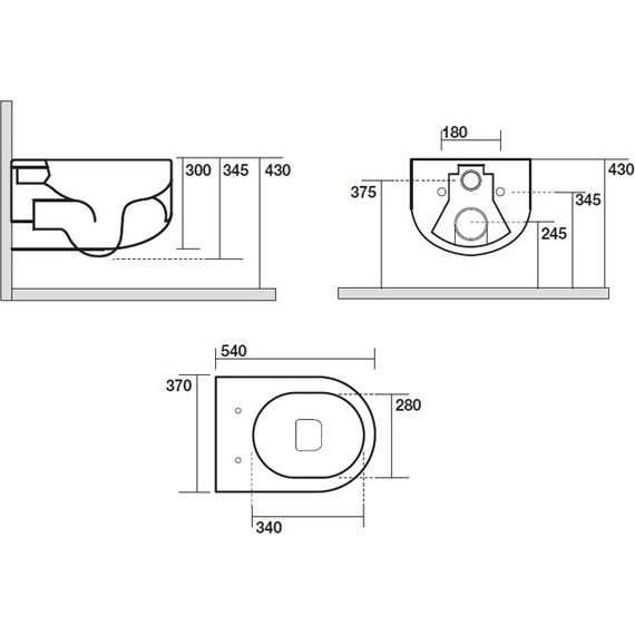 Унитаз подвесной безободковый Kerasan Flo 311101 - фото, картинка 7 Унитаз подвесной безободковый Kerasan Flo 311101 - фото 7