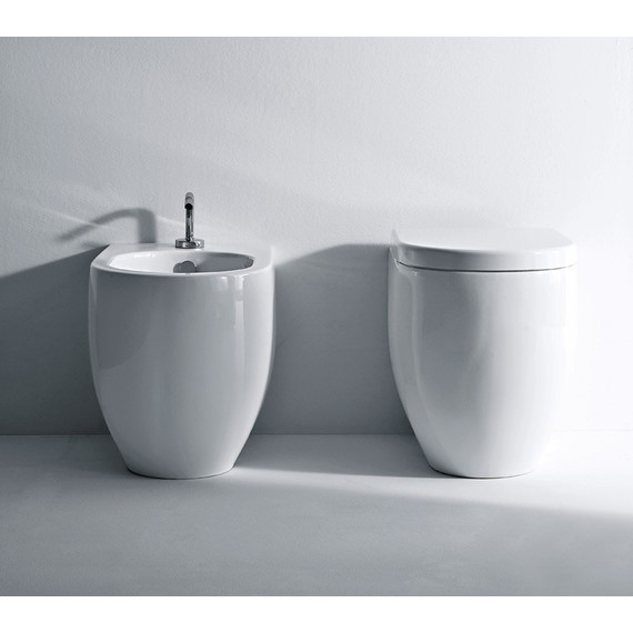 Унитаз приставной безободковый Kerasan Flo 311201, глубина 520 мм - фото, картинка 7 Унитаз приставной безободковый Kerasan Flo 311201, глубина 520 мм - фото 7