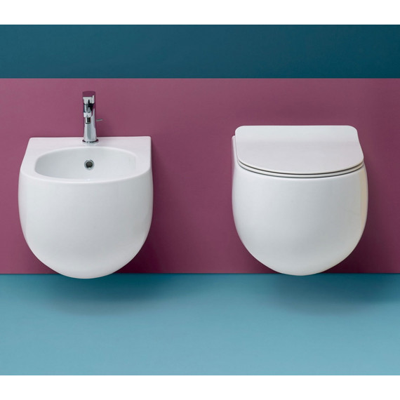 Унитаз подвесной безободковый Kerasan Flo 311101 - фото, картинка 3 Унитаз подвесной безободковый Kerasan Flo 311101 - фото 3