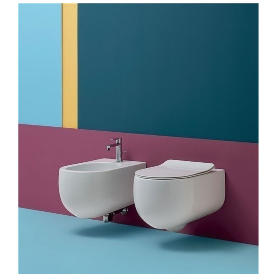 Унитаз подвесной безободковый Kerasan Flo 311101 - фото, картинка 4 Унитаз подвесной безободковый Kerasan Flo 311101 - фото 4