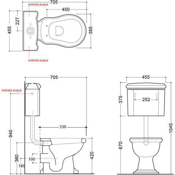 Унитаз-компакт слив горизонтальный Kerasan Retro 101101 - фото 12