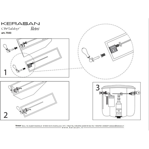 Унитаз-компакт слив горизонтальный Kerasan Retro 101101 - фото 11