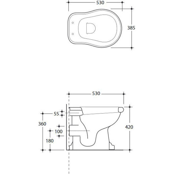 Унитаз приставной слив горизонтальный Kerasan Retro 101101 - фото 5