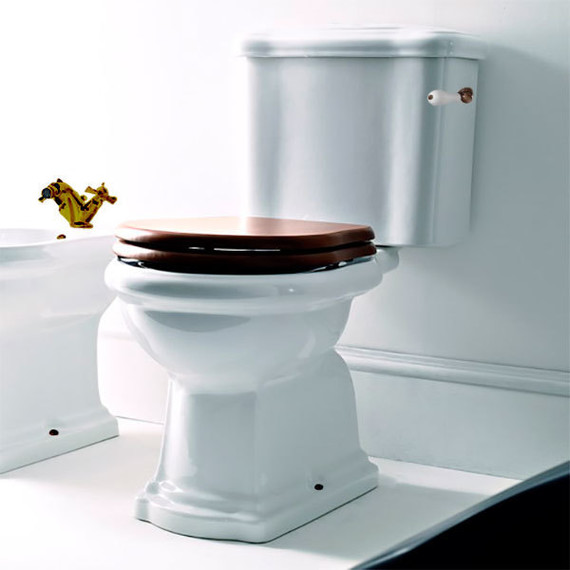 Унитаз-компакт слив горизонтальный Kerasan Retro (101301+107101+756990+760390cr) - фото 6