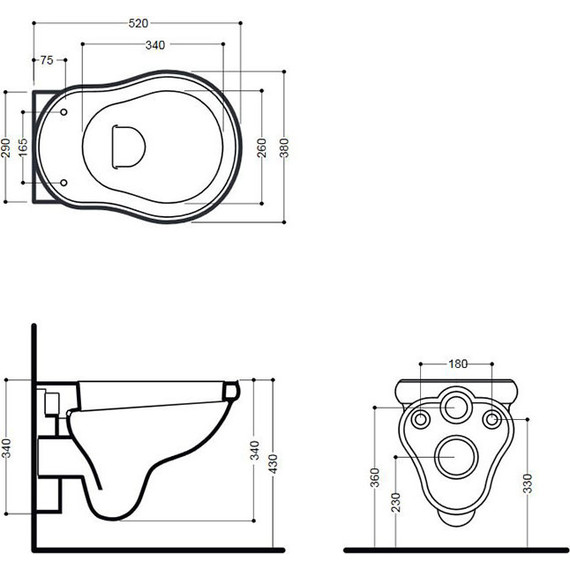 Унитаз подвесной Kerasan Retro 101501 - фото, картинка 5 Унитаз подвесной Kerasan Retro 101501 - фото 5