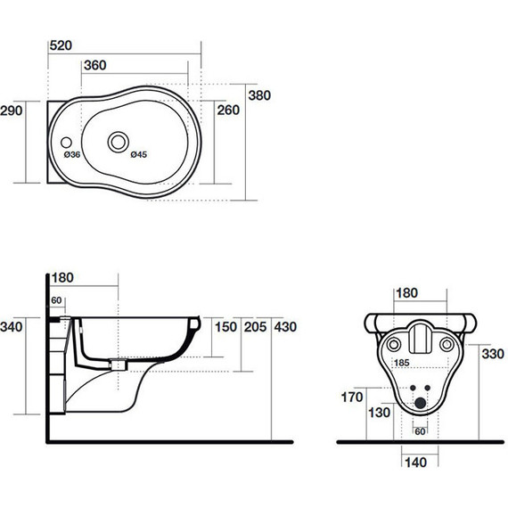 Биде подвесное Kerasan Retro 102601*1 - фото 8