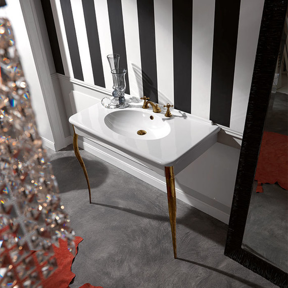 Раковина на ножках Kerasan Retro 100 см 1049K0 bi*1 cr legs - фото 6