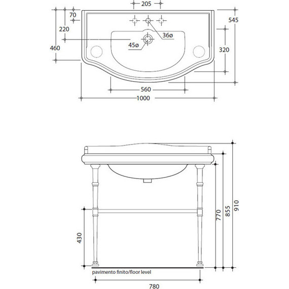 Раковина с консолью Kerasan Retro 100 см 105001*1 - фото, картинка 11 Раковина с консолью Kerasan Retro 100 см 105001*1 - фото 11