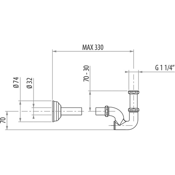 Сифон для умывальника и биде Kerasan Waldorf 0154/00C0 cr - фото 4
