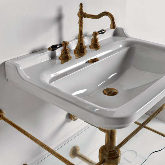 Раковина с консолью Kerasan Waldorf 80 см 4141K1bi/cr*1 - фото 6