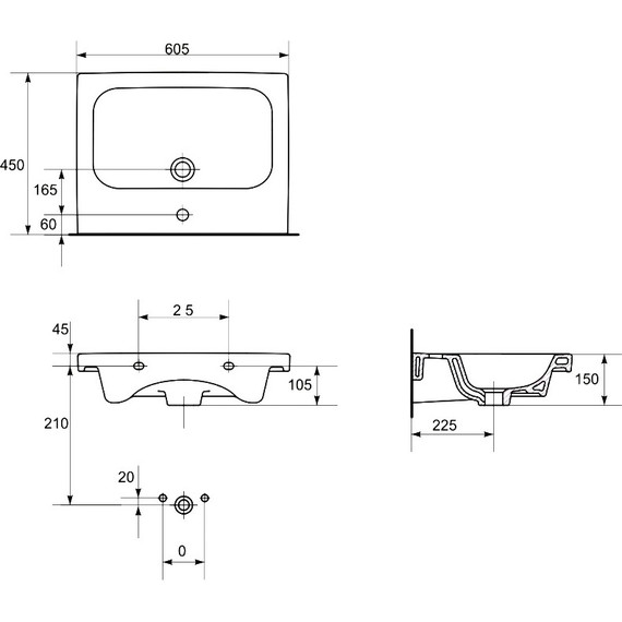 Раковина подвесная Cersanit Colour 60 см UM-COL60/1 - фото 5
