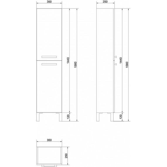 Пенал подвесной Cersanit Melar 35 см B-SL-MEL, белый - фото 8
