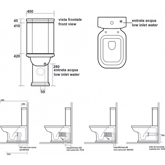 Унитаз-компакт Kerasan Waldorf (411701+418101+750990 Geberit+760390cr) - фото, картинка 10 Унитаз-компакт Kerasan Waldorf (411701+418101+750990 Geberit+760390cr) - фото 10