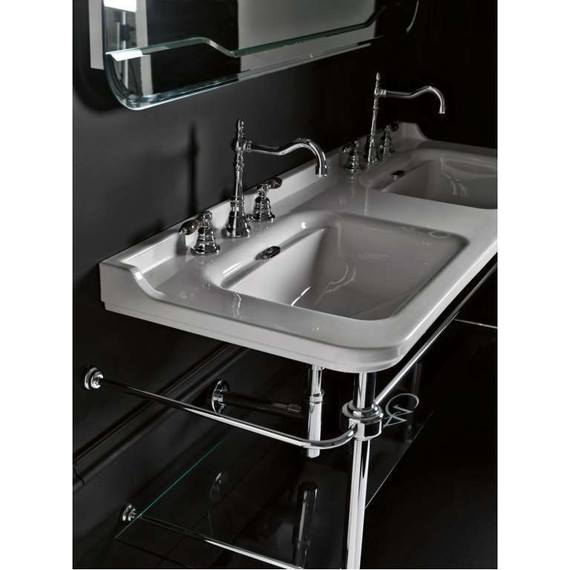 Раковина с консолью двойная Kerasan Waldorf 150 см 4143K1bi/cr*1 - фото, картинка 3 Раковина с консолью двойная Kerasan Waldorf 150 см 4143K1bi/cr*1 - фото 3