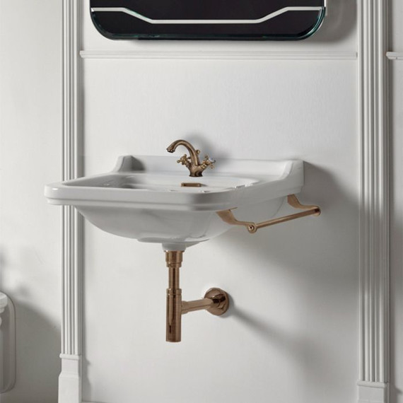 Раковина подвесная Kerasan Waldorf 80 см 4141K1bi/cr*1 - фото 4