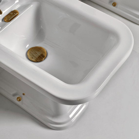 Биде напольное Kerasan Waldorf Prolungato 4120K1bi/cr*1 - фото 6