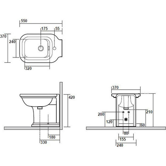 Биде напольное Kerasan Waldorf 4121K1bi/cr*1 - фото, картинка 10 Биде напольное Kerasan Waldorf 4121K1bi/cr*1 - фото 10