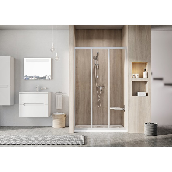 Душевая дверь Ravak Supernova ASDP3 80 см 00V401R211 белый/pearl, Цвет стекла: матовое, Цвет профиля: хром, Размер - мм: 800 - фото 3