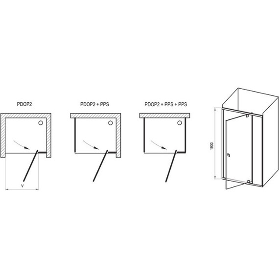Душевая дверь Ravak Pivot PDOP2 100 см 03GA0100Z1 белый/хром/прозрачное - фото 5