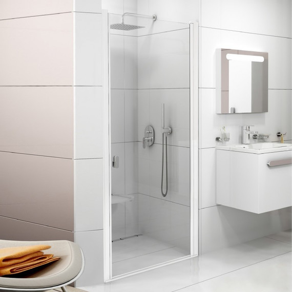 Душевая дверь Ravak Chrome CSD1 90 см 0QV70100Z1 белый/прозрачное - фото 