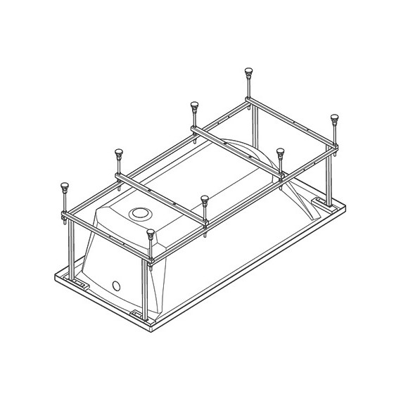 Каркас для ванны Santek Санторини 160x70 см 1.WH30.2.496 - фото 2