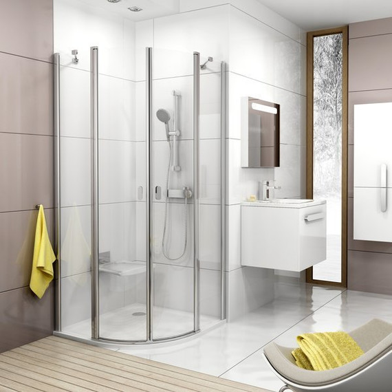 Душевое ограждение Ravak Chrome CSKK4 90x90 см 3Q170C00Z1 алюминий/прозрачное - фото, картинка 4 Душевое ограждение Ravak Chrome CSKK4 90x90 см 3Q170C00Z1 алюминий/прозрачное - фото 4