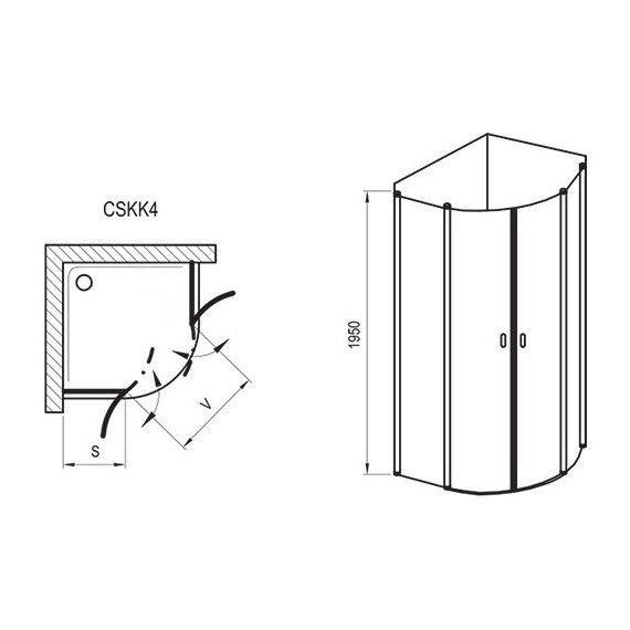 Душевое ограждение Ravak Chrome CSKK4 90x90 см 3Q170C00Z1 алюминий/прозрачное - фото, картинка 5 Душевое ограждение Ravak Chrome CSKK4 90x90 см 3Q170C00Z1 алюминий/прозрачное - фото 5