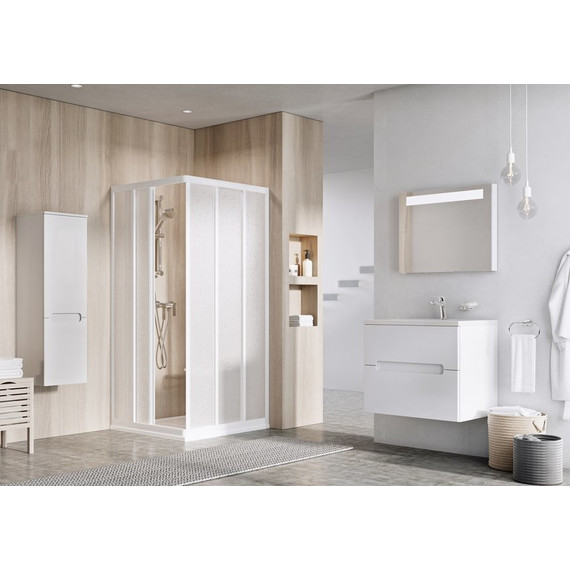 Душевое ограждение Ravak Supernova ASRV3+ASRV3 80x80 см 15V401R211 белый/pearl - фото 3