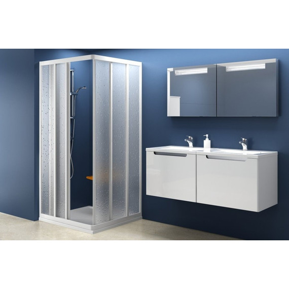Душевое ограждение Ravak Supernova ASRV3+ASRV3 80x80 см 15V401R2ZG белый/матовое - фото 4