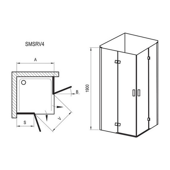 Душевое ограждение Ravak SmartLine SMSRV4 90x90 см 1SV77A00Z1 хром/прозрачное - фото 8