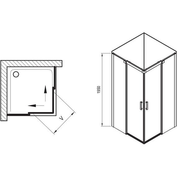 Душевое ограждение Ravak Matrix MSRV4 80x80 см 1WV44U00Z1 сатин/прозрачное - фото 9