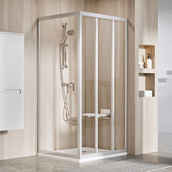 Душевое ограждение Ravak Supernova ASDP3+APSS 80x80 см, белый/прозрачное - фото 