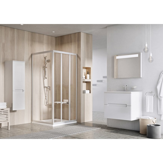 Душевое ограждение Ravak Supernova ASDP3+APSS 100х80 см, белый/pearl - фото 3