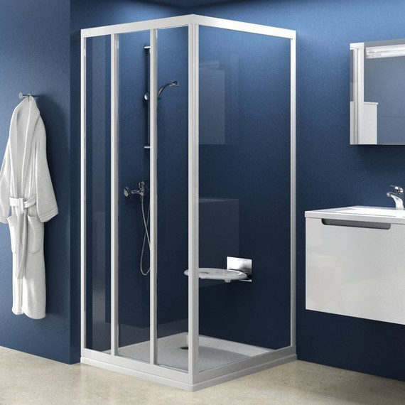 Душевое ограждение Ravak Supernova ASDP3+APSS 90x90 см, белый/прозрачное - фото 4