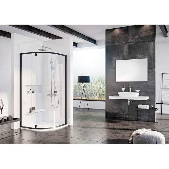 Душевое ограждение Ravak Pivot PSKK3 100x100 см 376AA300Z1 чёрный/прозрачное - фото 2