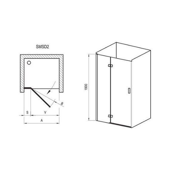 Душевая дверь Ravak SmartLine SMSD2 120 см 0SLGAA00Z1 L хром/прозрачное - фото 7