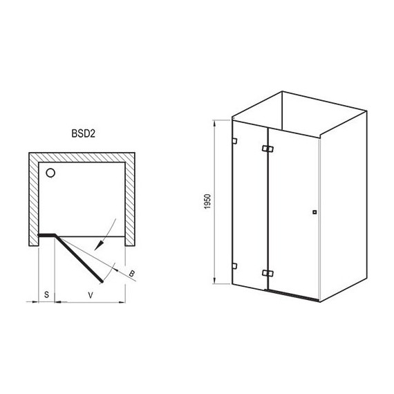 Душевая дверь Ravak Brilliant BSD2 100 см 0UPAAA00Z1 R хром/прозрачное - фото 8