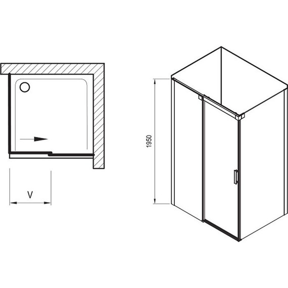 Душевое ограждение Ravak Matrix MSDPS 110х80 см 0WPD4C00Z1 R алюминий/прозрачное - фото 15