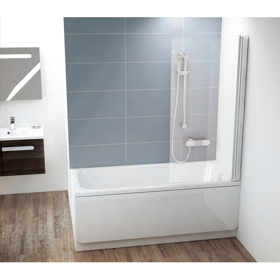 Шторка для ванны Ravak Chrome CVS1 80 см 7QR40C00Z1 R алюминий/прозрачное - фото 