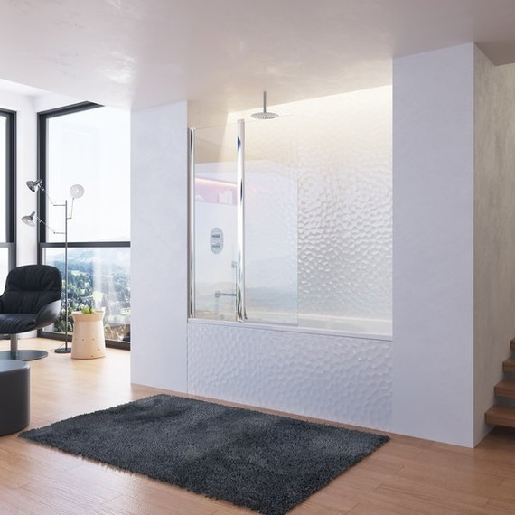 Шторка для ванны Ravak Chrome CVS2 100 см 7QLA0100Z1 L белый/прозрачное - фото 3