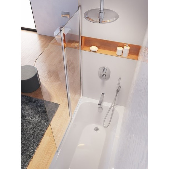 Шторка для ванны Ravak Chrome CVS2 100 см 7QLA0C00Z1 L алюминий/прозрачное - фото 4