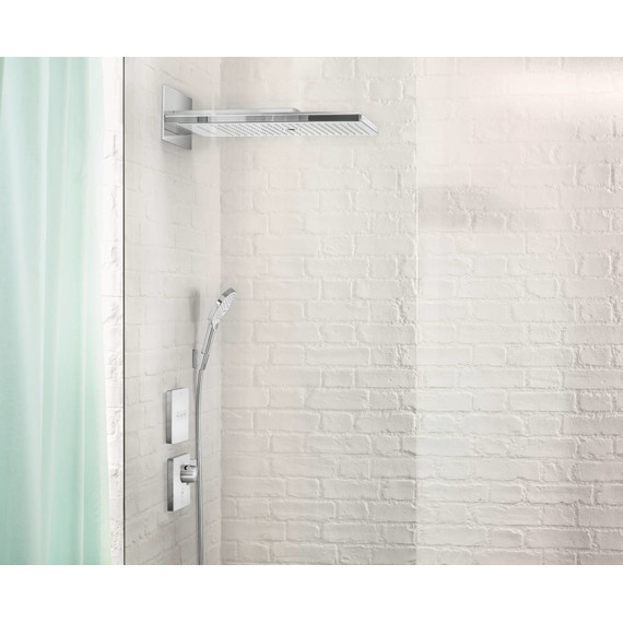 Верхний душ Hansgrohe Rainmaker Select 580 3jet 24001400, латунь/стекло, белый/хром - фото 2