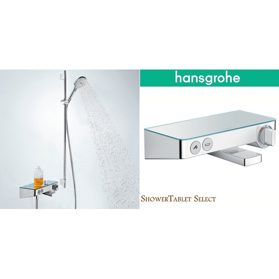 Смеситель для ванны с термостатом Hansgrohe ShowerTablet Select 300 13151000 - фото 2