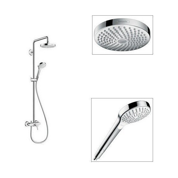 Душевая стойка Hansgrohe Croma Select S Showerpipe 180 2jet 27255400, белый/хром - фото 2